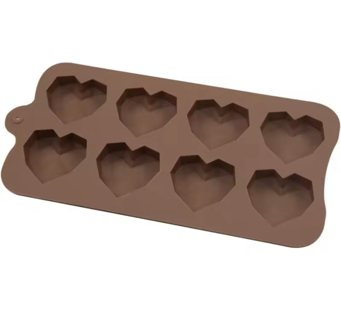 Diamond Heart Shaped Chocolate Mold, Silicone DIY Candy Bar Mold, Cake Decoration Tools, Kitchen Baking Accessories Diamond Heart Shaped Chocolate Mold, Silicone DIY Candy Bar Mold, Cake Decoration Tools, Kitchen Baking Accessories